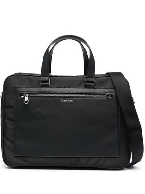 Calvin Klein logo-print laptop bag - Black
