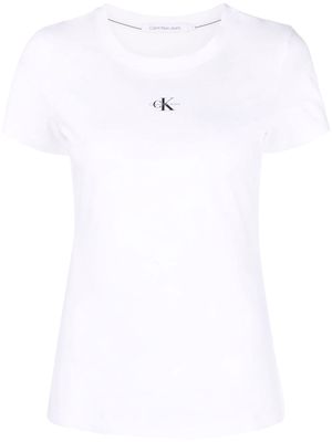 Calvin Klein logo-print round-neck T-shirt - White