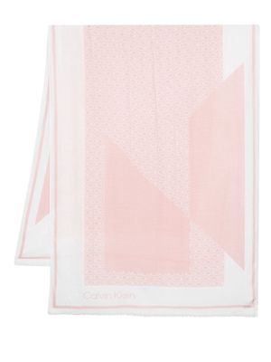 Calvin Klein logo-print scarf - Pink