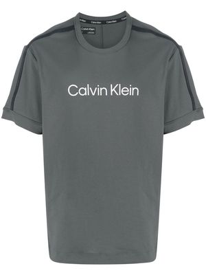 Calvin Klein logo-print shortsleeved performance T-shirt - Grey