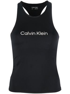 Calvin Klein logo racerback tank top - Black