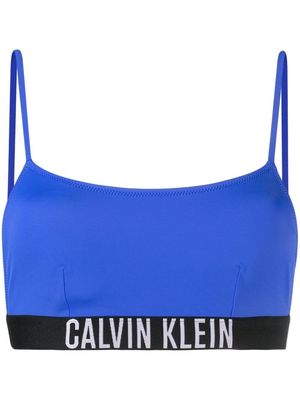 Calvin Klein logo-underband detail bikini top - Blue