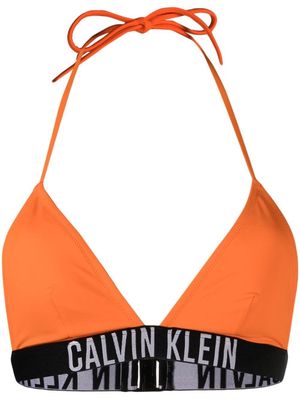 Calvin Klein logo-underband detail bikini top - Orange