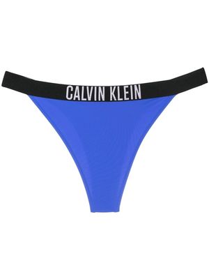 Calvin Klein logo-waistband brazillian bikini bottoms - Blue