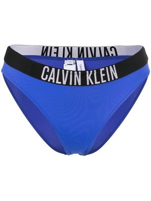 Calvin Klein logo-waistband detail bikini bottoms - Blue