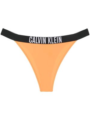 Calvin Klein logo-waistband detail bikini bottoms - Orange