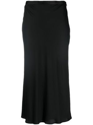Calvin Klein logo-waistband detail midi skirt - Black