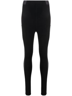 Calvin Klein logo-waistband high-waisted leggings - Black