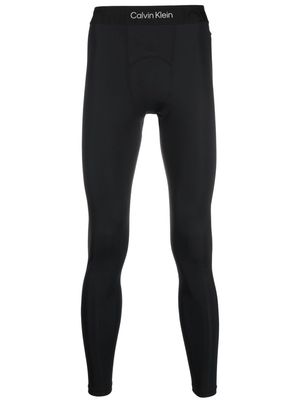 Calvin Klein logo-waistband leggings - Black