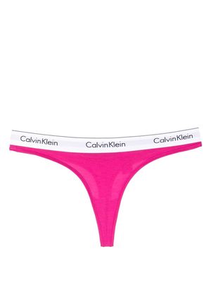 Calvin Klein logo waistband thong - Pink