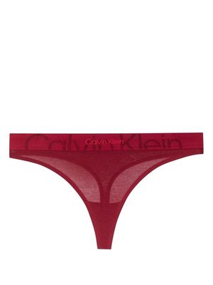 Calvin Klein logo-waistband thong - Red