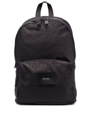 Calvin Klein logo zipped backpack - Black