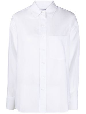 Calvin Klein long-sleeve button-up shirt - White