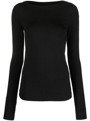 Calvin Klein long-sleeve cotton-blend T-shirt - Black
