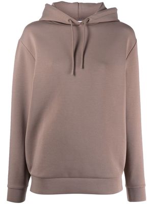 Calvin Klein long-sleeve drawstring hoodie - Brown