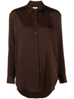 Calvin Klein long-sleeved button-front shirt - Brown