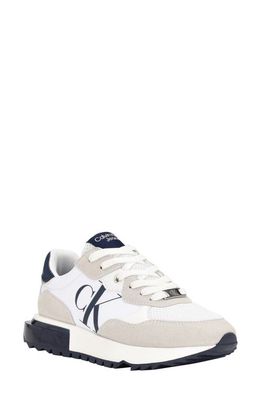 Calvin Klein Magalee Colorblock Sneaker in White/Taupe