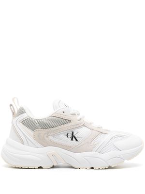 Calvin Klein mesh-panelled leather sneakers - White
