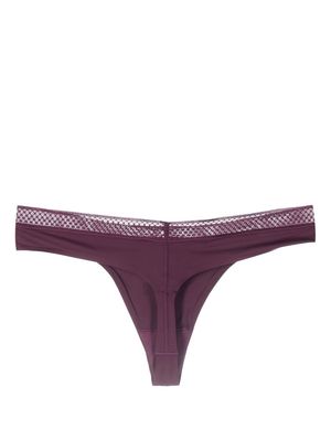 Calvin Klein mesh-waistband thong - Purple