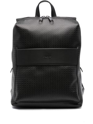 Calvin Klein Minimalism logo-plaque backpack - Black
