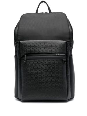Calvin Klein monogram zip-top backpack - Black