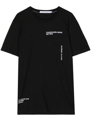 Calvin Klein Multiplacement cotton T-shirt - Black