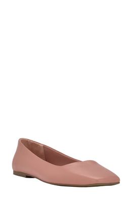 Calvin Klein Nyta Square Toe Flat in Medium Pink 660