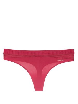 Calvin Klein panelled logo-print thong - Red