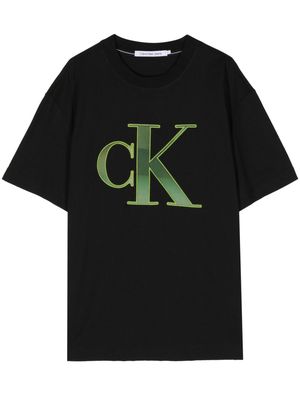 Calvin Klein perforated-logo cotton T-shirt - Black