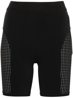 Calvin Klein perforated-panel performance shorts - Black