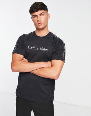 Calvin Klein Performance chest logo T-shirt in black