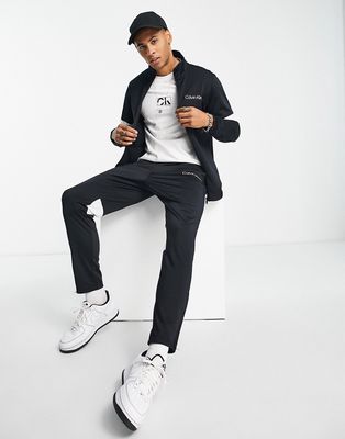 Calvin Klein Performance color block tracksuit set in black