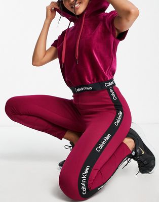 Calvin Klein Performance high waist logo legging in pink - part of a set