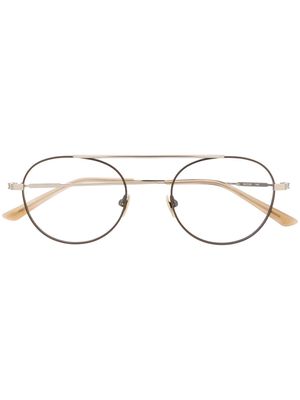 Calvin Klein pilot-frame glasses - Metallic