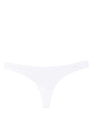 Calvin Klein plain stitched-edge thong - White