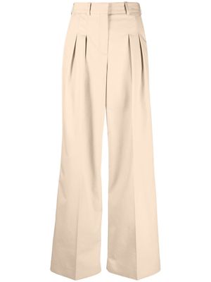 Calvin Klein pleated wide-leg trousers - Neutrals
