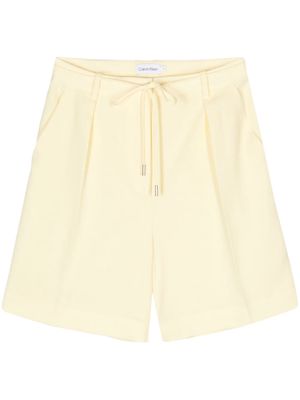 Calvin Klein pressed-crease twill shorts - Yellow