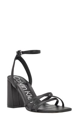 Calvin Klein Qalat Ankle Strap Sandal in Black