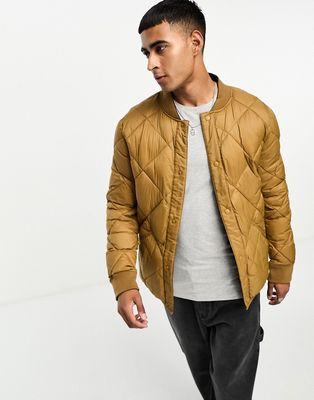 Calvin Klein quilted reversible bomber jacket-Green