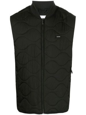 Calvin Klein quilted zip-up vest - Black