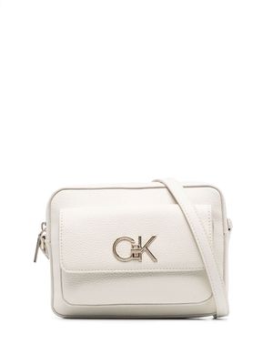 Calvin Klein Re-Locamera flap-pocket crossbody bag - White