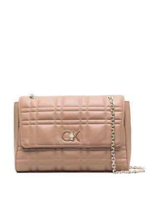 Calvin Klein Re-lock quilted shoulder bag - Brown