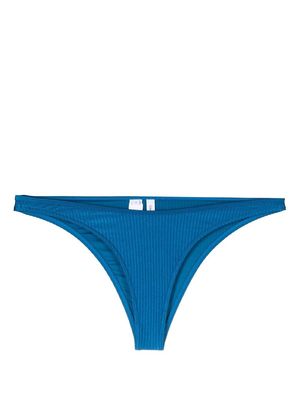 Calvin Klein ribbed-detail bikini bottoms - Blue