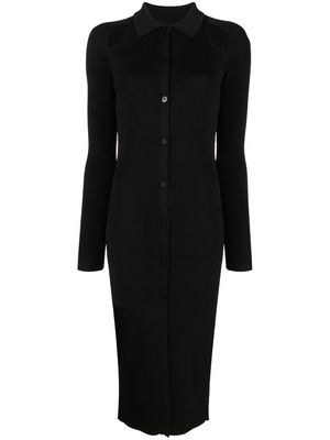 Calvin Klein ribbed-knit cut-out detail dress - Black