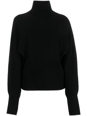 Calvin Klein roll-neck ribbed-knit jumper - Black