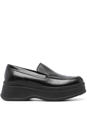 Calvin Klein round-toe leather loafers - Black