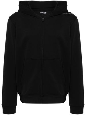 Calvin Klein rubberised-logo hoodie - Black
