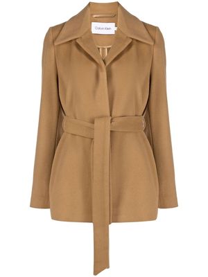 Calvin Klein single-breasted coat - Brown