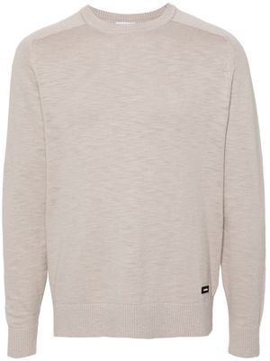 Calvin Klein slub-textured cotton jumper - Neutrals