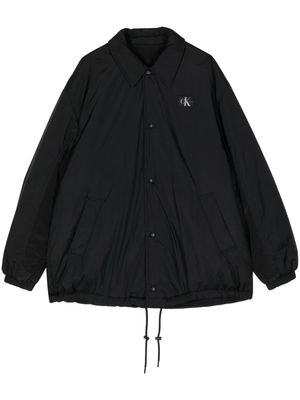 Calvin Klein straight-collar reversible shirt jacket - Black